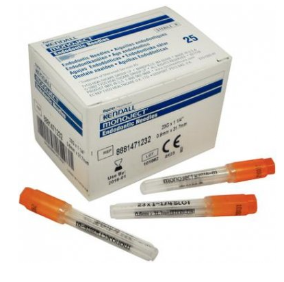 Monoject Endodontic Irrigation Needles, Plastic Hubs, 23 Ga x 1.25", Orange, 25/Pk, 8881471232 thumbnail 10