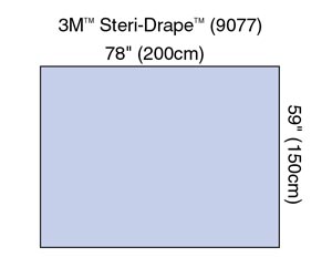 Steri-Drape 78x59" Strl Surgical Drape/Sheet/Backtable Cover Pack Nfen thumbnail 2