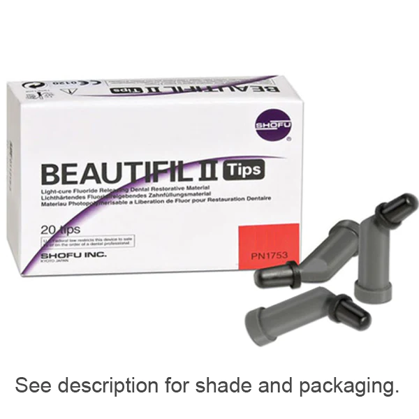Beautifil II, Light-Cure, Compule Tips Refill, Universal Viscosity, 0.25 g, C2, 20/Pk, 1763 product image