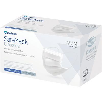 SafeMask Classics Earloop Masks, Level 3, White, 50/Bx, 205314 thumbnail 12