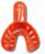 IM Loc Disposable Impression Tray Extra Small Upper Orange Pack of 50 - IM Loc Disposable Impression Tray Extra Small Upper Orange Pack of 50 - Image 1