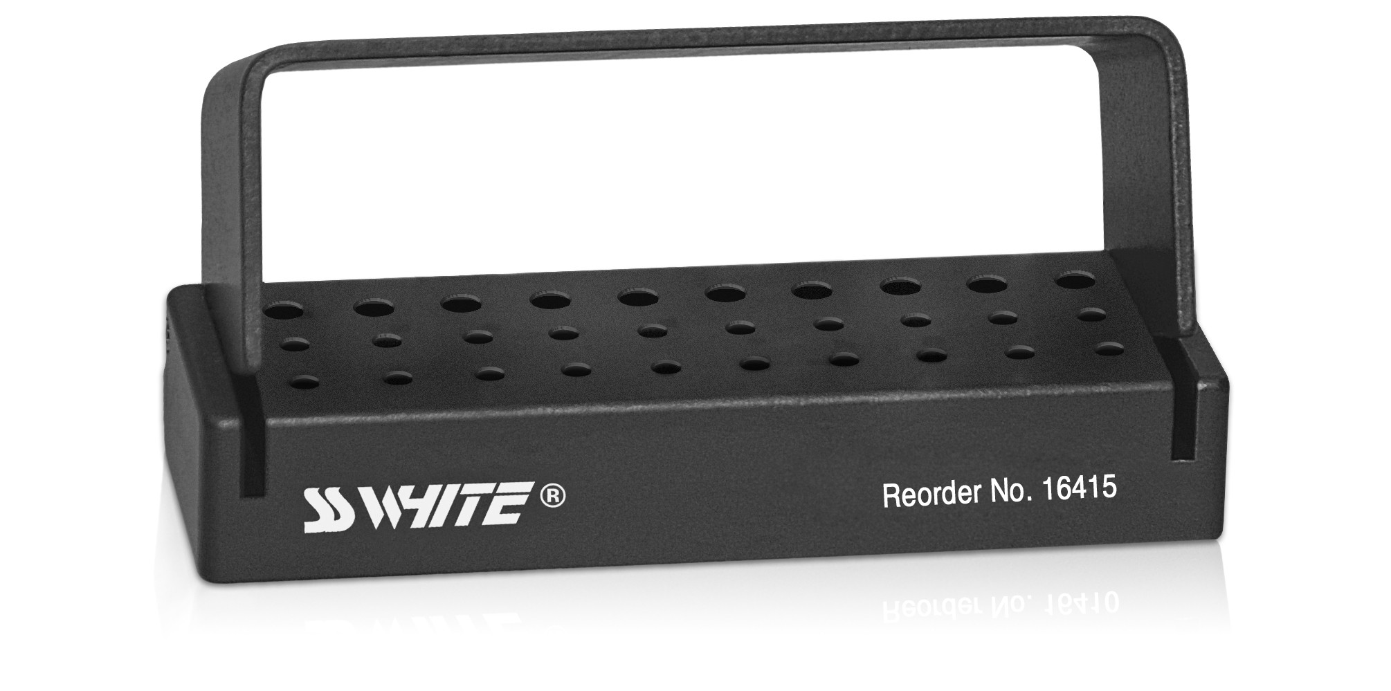 Universal Bur Block, 30-Hole, 20 FG/10 RA, Black, 1/Pk, 16415 thumbnail 5