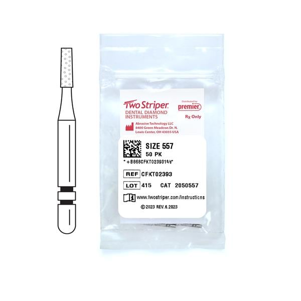 Two Striper Diamond Bur Friction Grip Medium 557M 50/Pk thumbnail 6