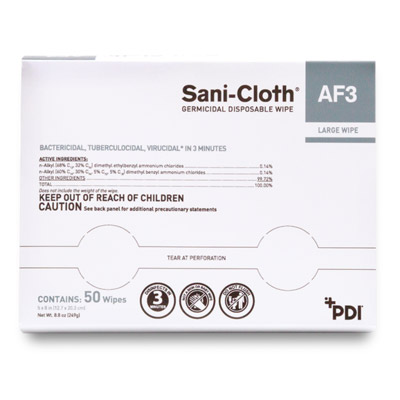 Sani-Cloth AF3 Germicidal Wipes Large Individual Packets 50/Bx thumbnail 3