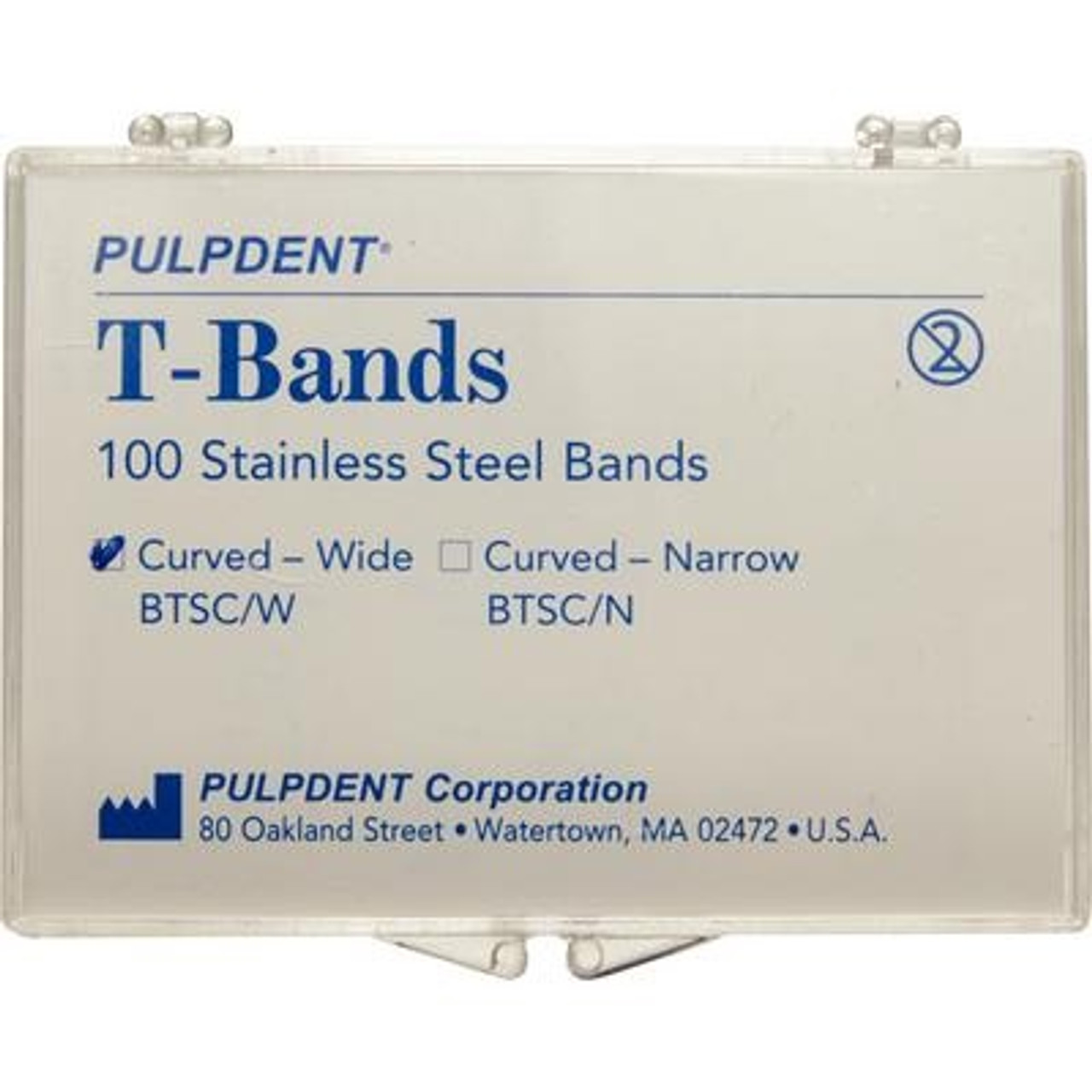 T-Bands, Curved/Wide, Stainless, .002"/.05 mm, 100/Pk, BTSC/W thumbnail 4