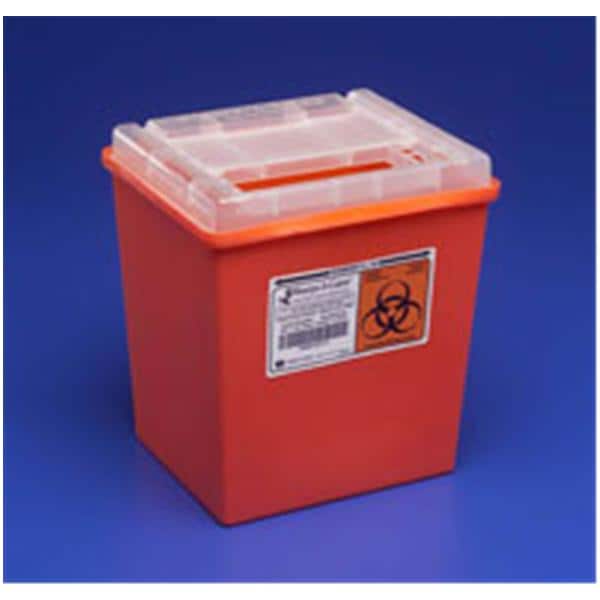 Sharps Container 2gal Red 7x10.5x10.25" Sliding Lid Plastic Ea thumbnail 11