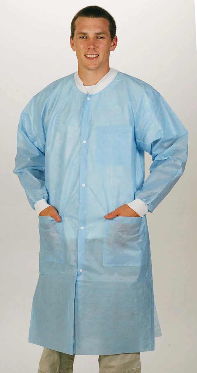 Extra-Safe Medical Blue LabCoat XX-Large Latex-Free Fluid Resistant AAMI Level 3 Pack of 10 product image