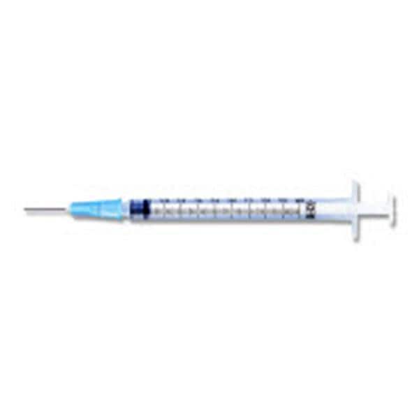 Tuberculin Syringes, with PrecisionGlide Needles, Slip-Tip, 1 ml, 25 g x 5/8", Blue, 100/Pk, 309626 thumbnail 10