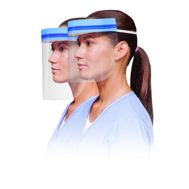 Face Shield Clear 9" with Elastic Headband Box of 18 thumbnail 3