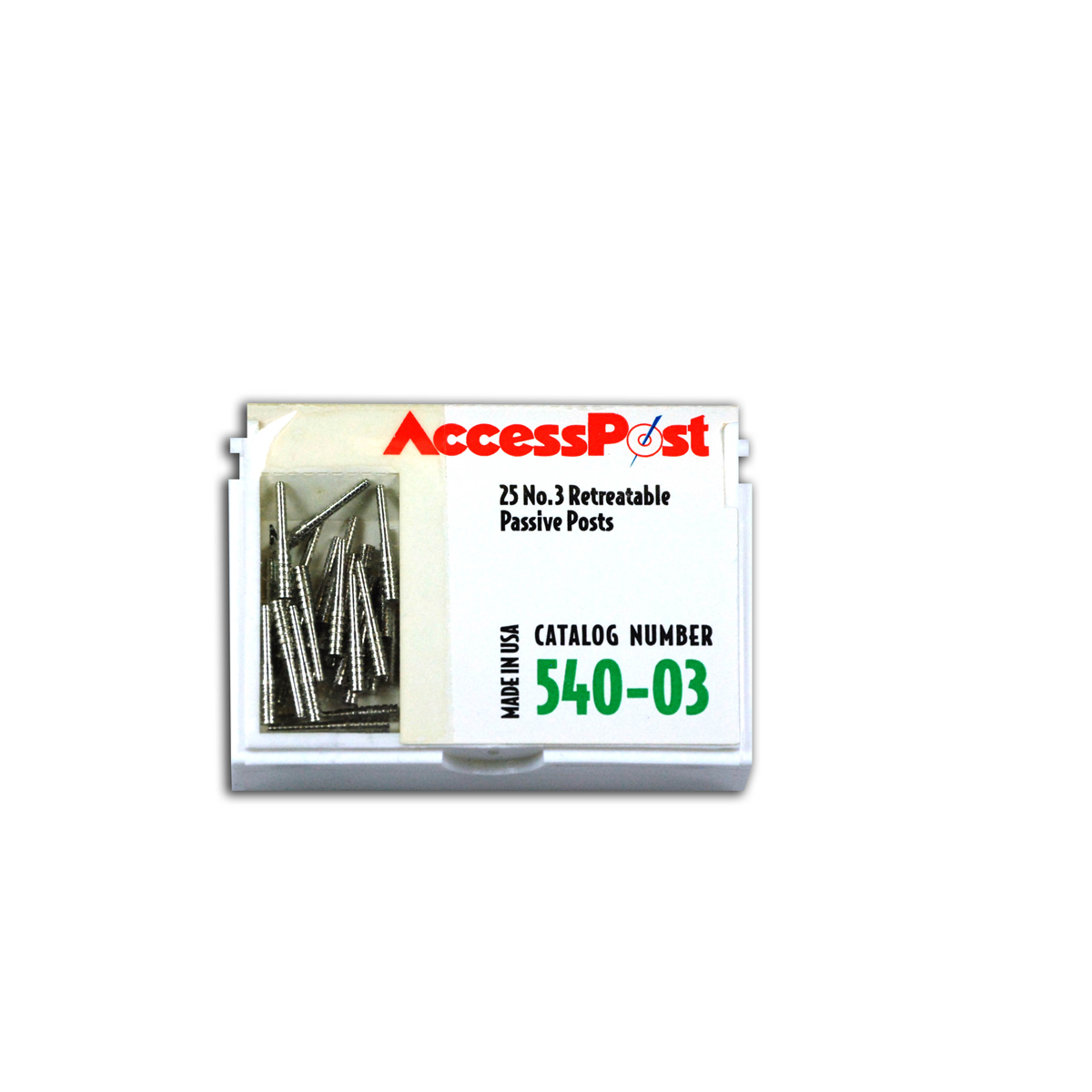 Size 3 Stainless Steel AccessPost Economy Refill Pack of 25 thumbnail 2