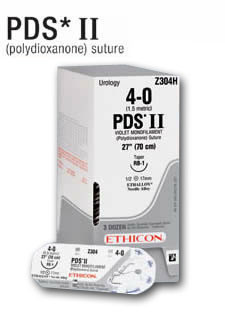 PDS II Suture 4-0 27" Polydioxanone Monofilament FS-2 Clear 36/Bx product image