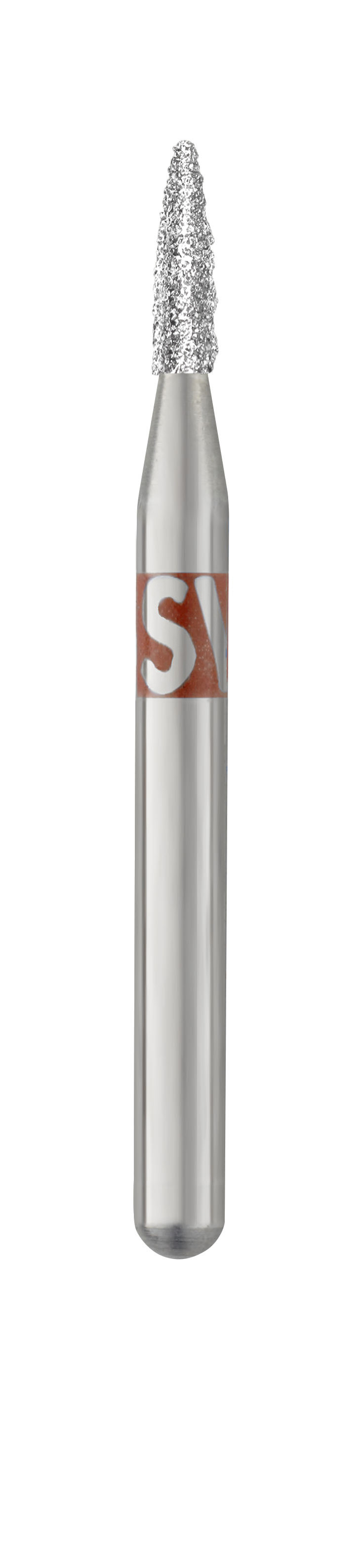 Piranha Diamond Single-Use Burs, FG, Flame, # 860-012, 1.2 mm, Fine, Red, 25/Pk, 860-012F thumbnail 4