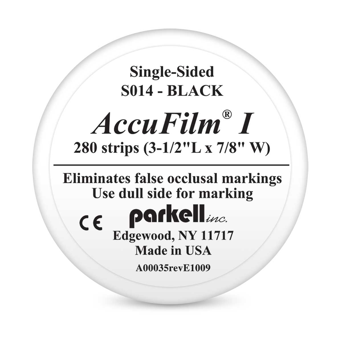 Accufilm I Single-Sided, Super Thin Articulating Film, Precut, Black, 280/Pk, S014 product image