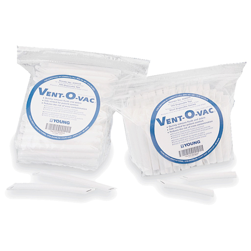 Vent-O-Vac, High-Volume Evacuator Tips, Both End Vented, 5", Long, 100/Pk, 078110 thumbnail 5