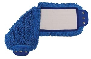 Mop Pad Ultra Looped-End Microfiber Tab Style Blue 5 Inch x 18 Inch (DROP SHIP ONLY from Golden Star Inc. - $100 minimum order for prepaid freight outside the Continental U.S. $50 dollar minimum order inside the Continental U.S.) product image