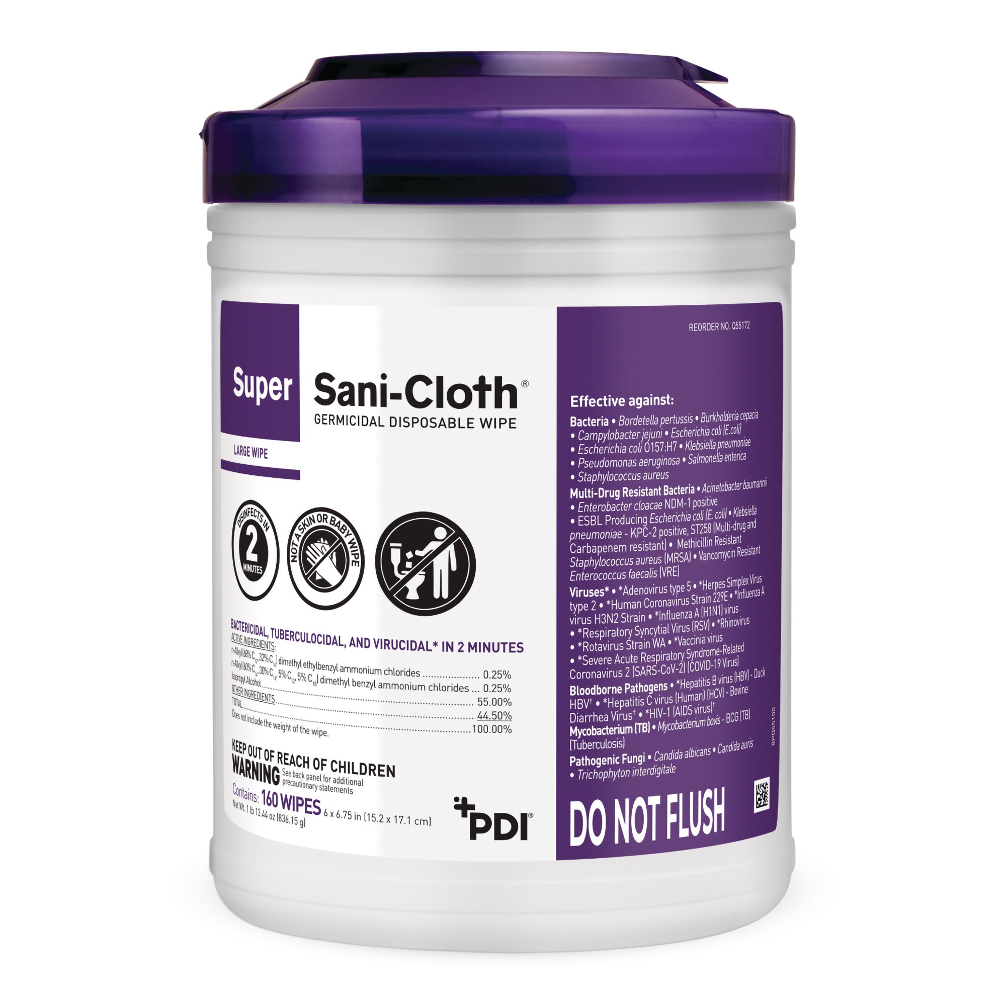 Super Sani-Cloth Germicidal Wipes Large Canister 160/Cn thumbnail 10
