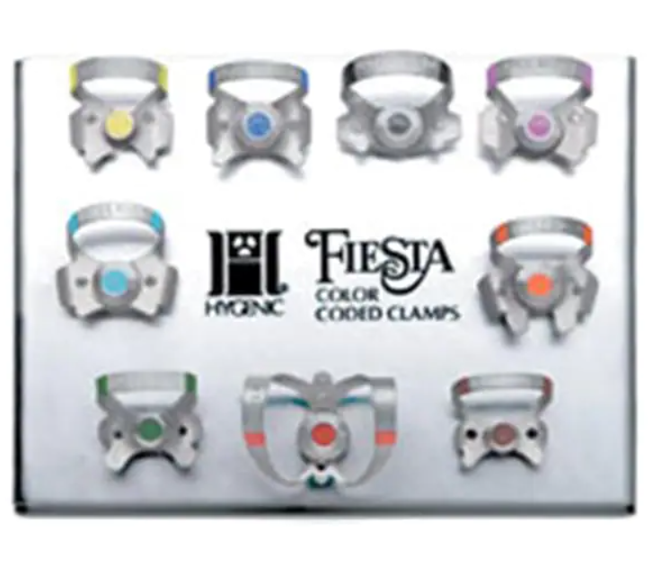 Hygenic Fiesta, Rubber Dam Clamp Wingless, # W8A, Small Partially Erupted Molars, Black, 1/Pk, H02799 thumbnail 4