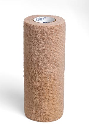 Coban Wrap Bandage Elastic 6"x5yd Tan Non-Sterile 12/Ca product image