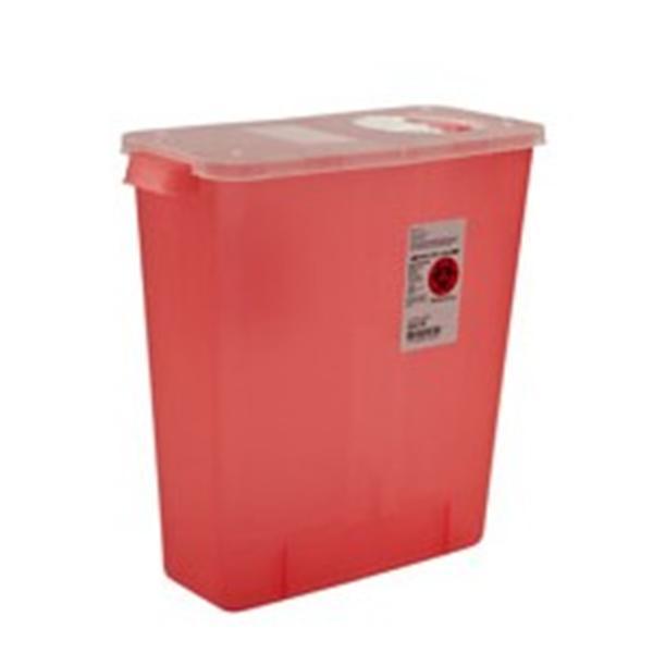SharpStar Sharps Containers, with Hinged Rotor Lids, 3 Gal, Transparent Red, 1/Pk, 8527R thumbnail 9