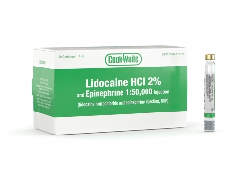 Cook-Waite Lidocaine HCL 2% 1:50K 50/Bx thumbnail 2