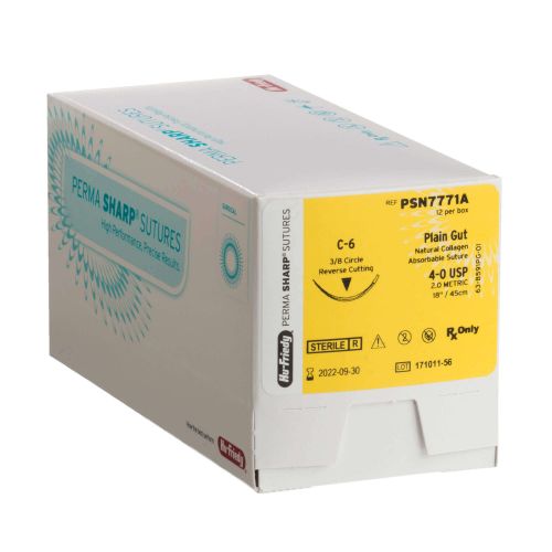 Perma Sharp Suture 4-0 Gut Plain 27 C-6 3/8 Circle 12/Box, PSNH821A thumbnail 11