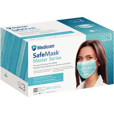 SafeMask Master Series Procedure Earloop, ASTM Level 3, Ocean Surf, 50/Box, 2057 thumbnail 13