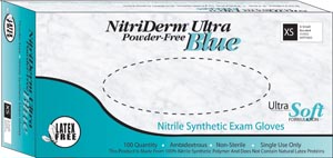 Nitriderm Ultra Blue PF Gloves Large 100/Box 157300 thumbnail 3