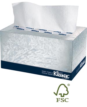 Kleenex POP-UP Hand Towel Single Fold Disposable Fbr 9 in x 10.5 in Wt 2160/Ca product image