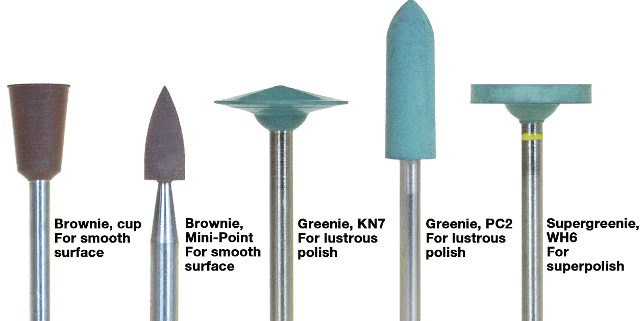 Brownie Polishers, Pre-Polishing, FG, Mini-Point, # 030, Brown, 72/Pk, H413 thumbnail 12