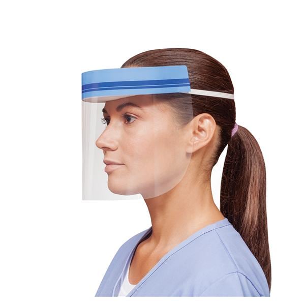 Crosstex Face Shield Face Shield Bulk Packaged Clear/Blue Headband Dsp 72/Ca thumbnail 2