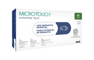 MICRO-TOUCH NitraFree Nitrile Exam Gloves X-Large Blue Non-Sterile 180/Bx thumbnail 4