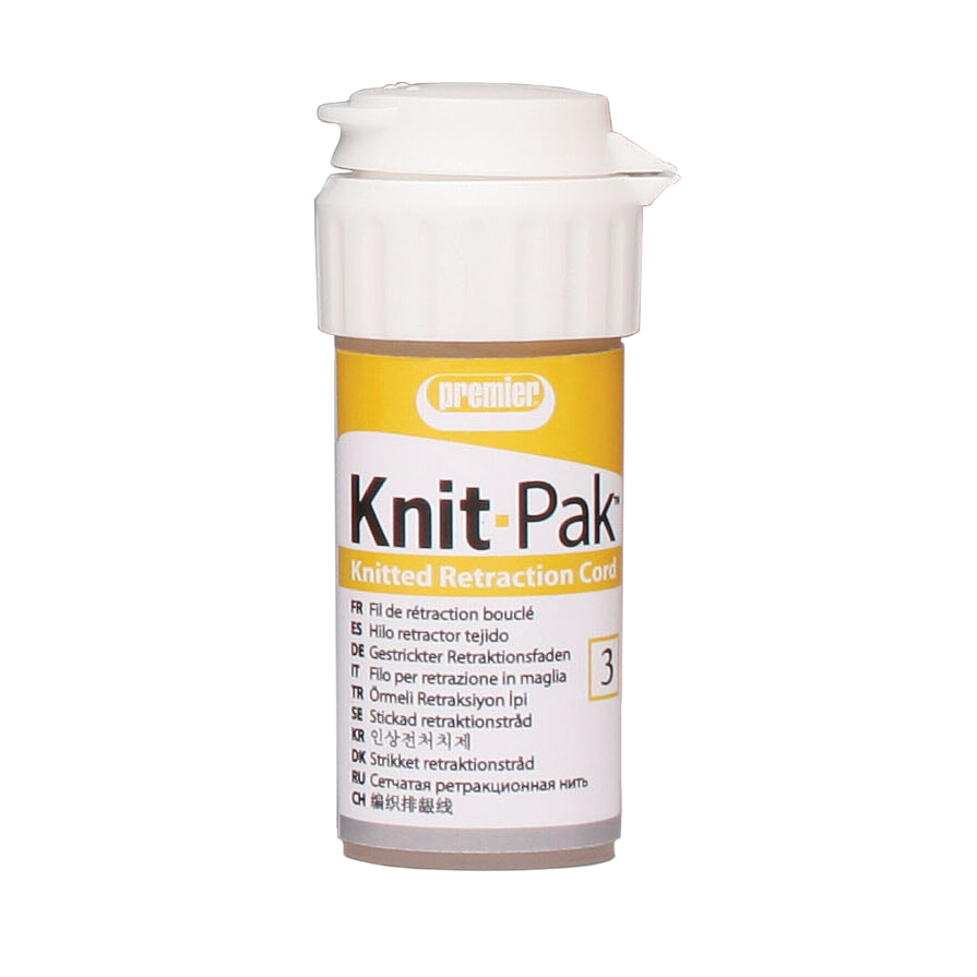 Knit-Pak Knitted Retraction Cord, Plain, # 3, 100", Yellow, 1/Pk, 9007556 thumbnail 11