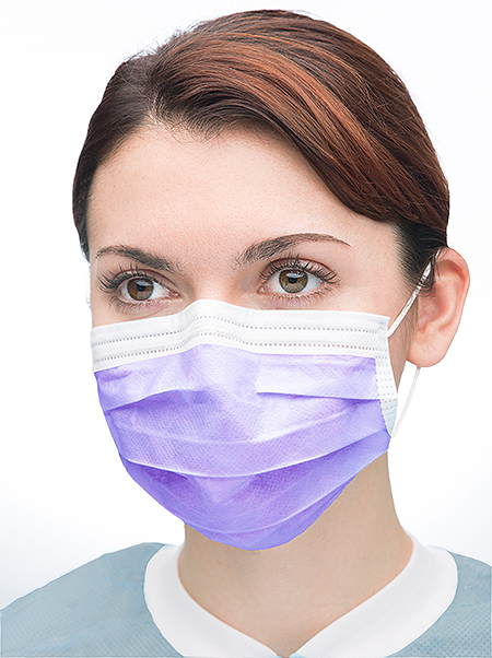 Extra-Safe Sensitive Earloop Mask Purple 50/Box, 5430E-PP thumbnail 4