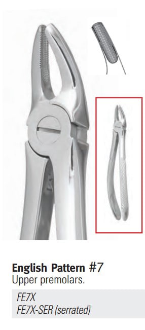 Extracting Forceps Size 7 Upper Premolars English Pattern Ea product image