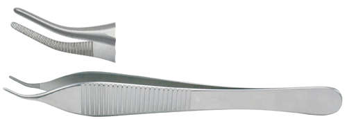 Angled Adson Dressing Forceps 4-3/4" thumbnail 2