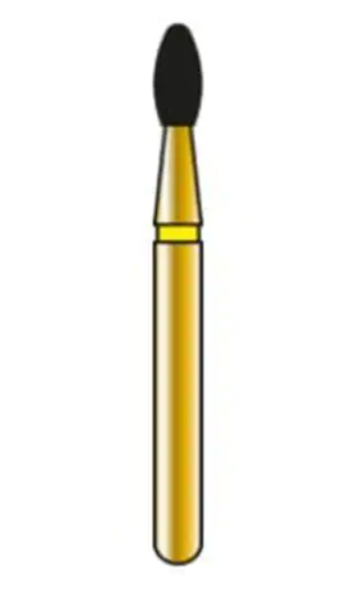 Alpen Multilayer Diamond Burs, FG, Football, # 379, 2.3 mm, Extra Fine, Yellow, 5/Pk, 60031797 thumbnail 3