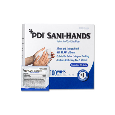 Sani-Hands Sanitizing Wipes Individual Packets Fragrance Free 100/Bx product image