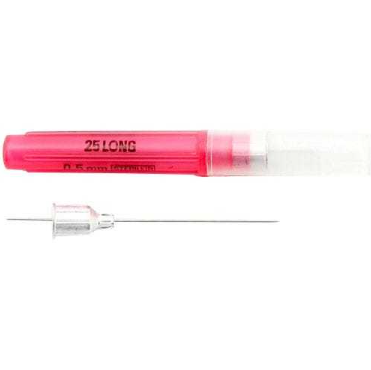 Monoject Needles, Metal Hub, # 401, Ga 25, Long, Red, 100/Pk, 401031 thumbnail 3