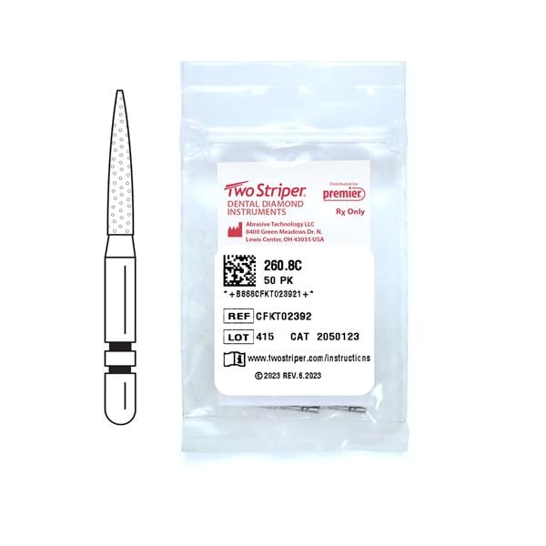 Two Striper Diamond Bur Friction Grip Coarse 260.8C 50/Pk thumbnail 5