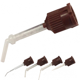 ACTIVA Automix Tips, with Intraoral Tips, Clear/Brown, Short, 50/Pk, AD50T product image