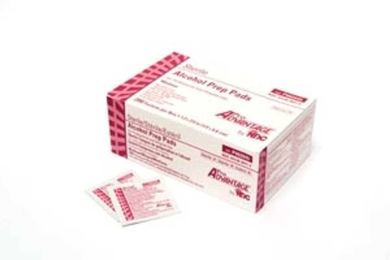 Alcohol Prep Pad Sterile 2-Ply Large 1-3/4 Inch x 3-1/2 Inch 100Pk/Bx 10Bx/Cs product image