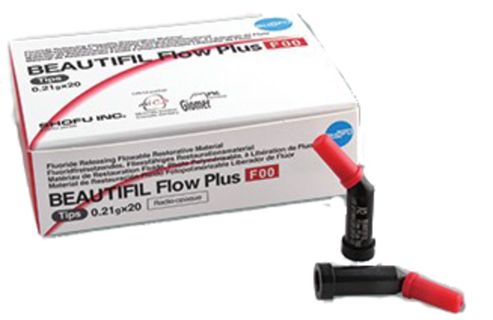Beautifil Flow Plus Hybrid Composite, Light-Cure, Tips Refill, F00, 0.21 g, A20, 20/Pk, 2213 product image