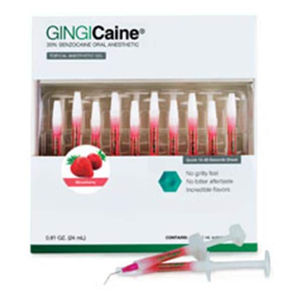 Gingicaine Topical Anesthetic Gel Syringe Strawberry Complete Unit 20/Pk thumbnail 12