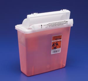 SharpStar Sharps Containers, with Counterbalanced Lid, 5 Qt, Transparent Red, 1/Pk, 8507SA thumbnail 10