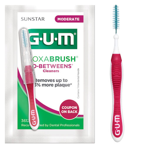 GUM Go-Betweens Proxabrush Cleaners, Moderate, Red, 36/Box, 3612PQ thumbnail 6