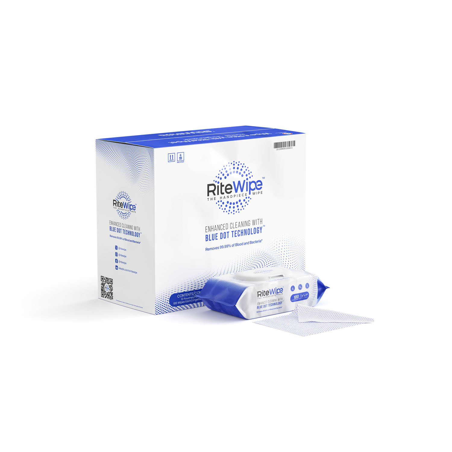 RiteWipe The Handpiece Wipe Handpiece Cleaner Package 100/Pk thumbnail 16