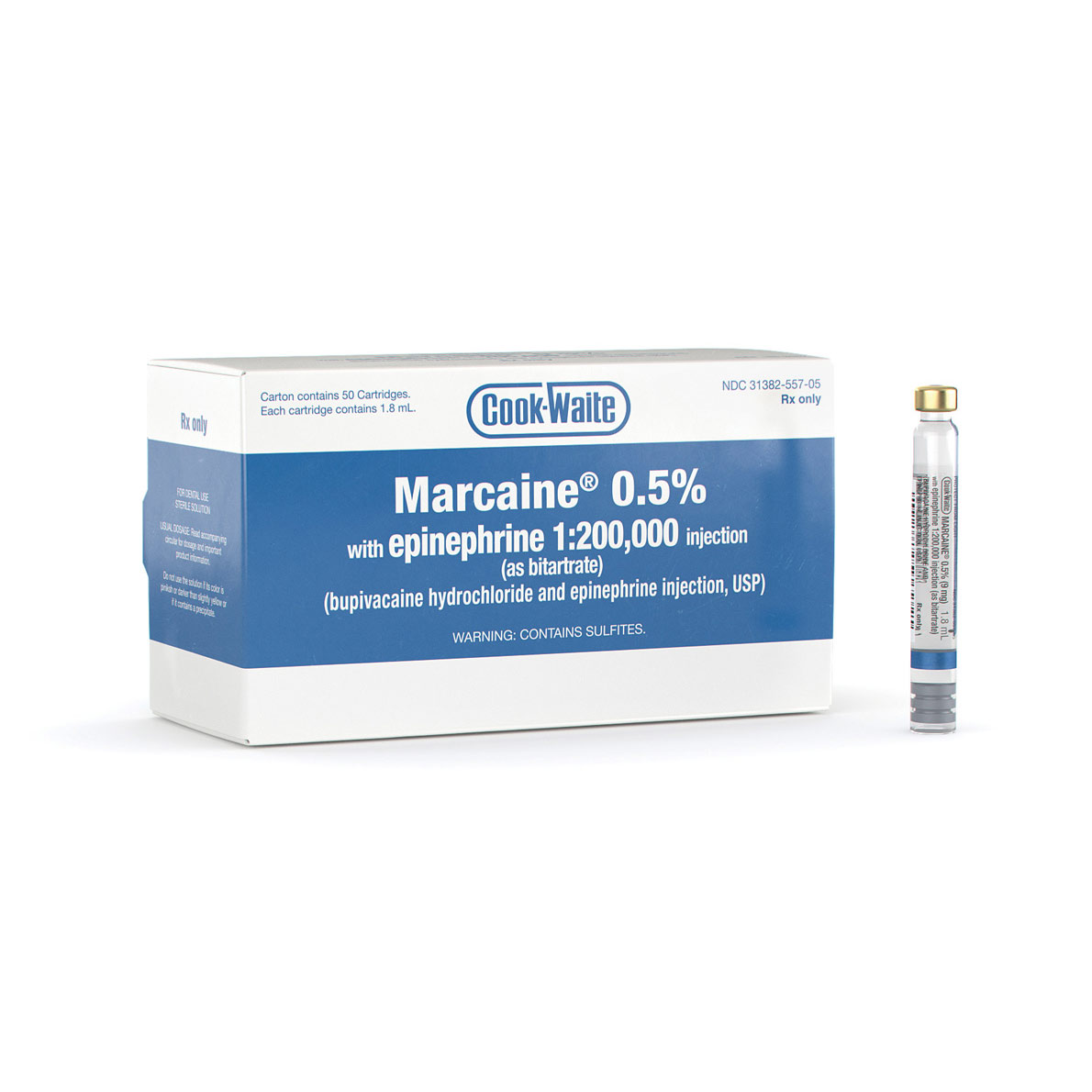 Marcaine 0.5% w/EPI 1:200 50/Bx product image