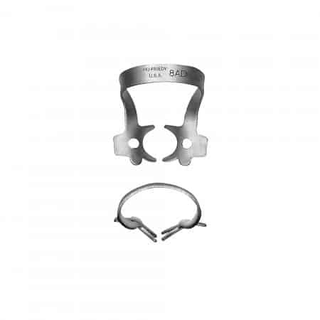 Rubber Dam Clamp, # 8AD, Molars, Satin Steel, 1/Pk, RDCM8AD product image
