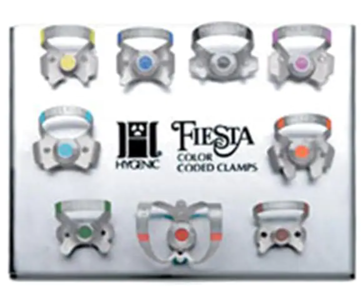 Hygenic Fiesta, Rubber Dam Clamp Wingless, # W2, Premolar, Brown, 1/Pk, H02794 thumbnail 3