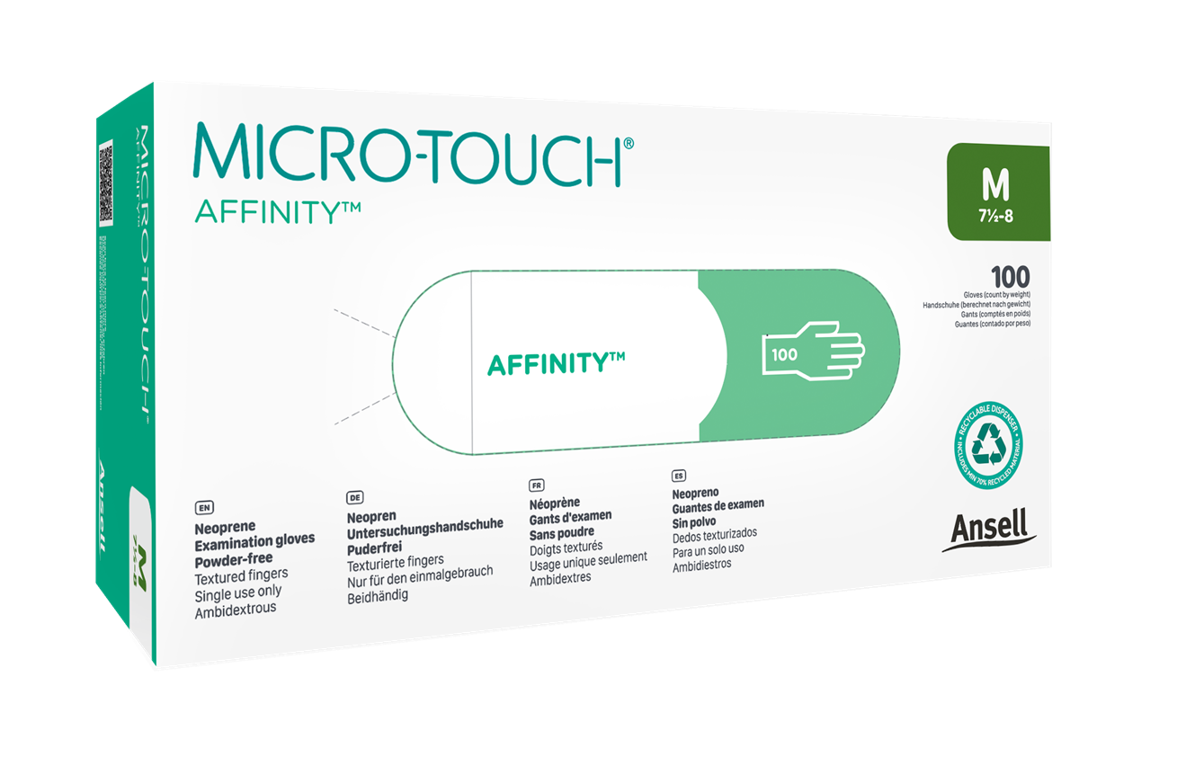 Micro-Touch Affinity Synthetic Exam Gloves, Powder-Free, Small, 100/Box thumbnail 11